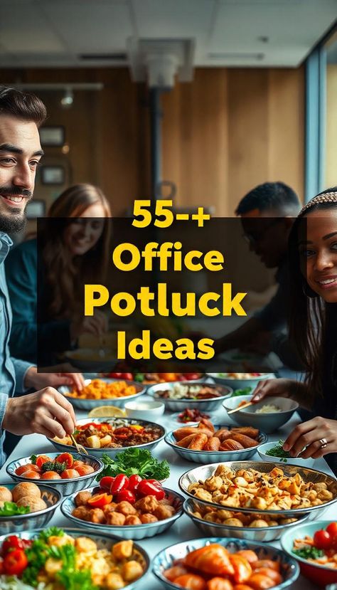 Make your office potluck a hit with these crowd-pleasing recipes! From appetizers to desserts, find the perfect dishes to share with coworkers. #OfficePotluckIdeas #PotluckRecipes #WorkplaceFun #EasyRecipes Office Luncheon Ideas Food, Office Carry In Food Ideas, Staff Luncheon Ideas, Potluck Dishes For Work, Office Potluck Ideas, Potluck Theme Ideas, Potluck Ideas Easy, Potluck Ideas For Work, Work Potluck Ideas