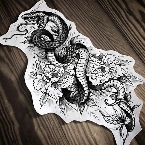 215+ King Cobra Tattoo Ideas (2023) - TattoosBoyGirl Snake Wrapped Around, Tattoo Ideas Women Arm, King Cobra Tattoo, Japanese Snake Tattoo, Cobra Tattoo, Serpent Tattoo, Kunst Tattoos, Snake Tattoo Design, Inspiration Tattoos