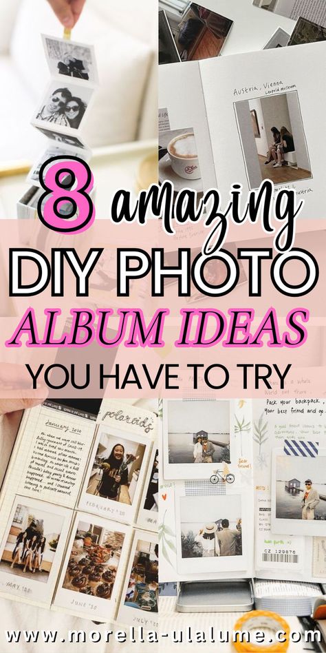 Capture your memories with these creative DIY photo album ideas! 📸✨ From scrapbooking memories to personalized photo albums, these ideas make the perfect gift for him or your girlfriend. Whether you're using Instax Mini photos or creating a custom album at home, click now for inspiration and easy scrapbooking ideas to make your memories last! Date Night Scrapbook Ideas, Scrapbook Childhood Memories, Instax Mini Album Diy, Diy Photo Album Ideas, Easy Scrapbooking Ideas, Photo Album Ideas, Instax Mini Photos, Memory Gifts, Instax Mini Album