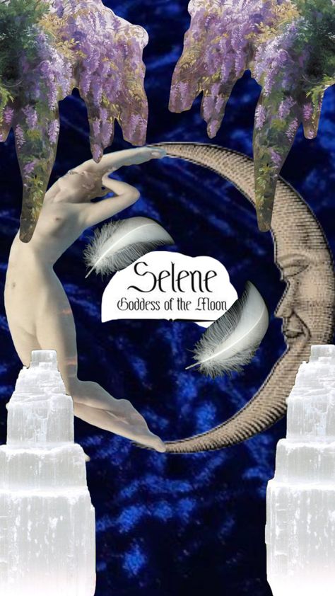 Selene Goddess Wallpaper, Offerings To Selene, Lady Selene, Moon Alter, Selene Goddess Of The Moon, Selene Goddess, Goddess Selene, Greek Titans, Goddess Of The Moon