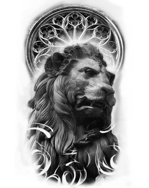 Lions Tattoo, Zeus Tattoo, Tier Tattoo, Tattoo Lion, Filigree Tattoo, Black Art Tattoo, Realistic Tattoo Sleeve, Statue Tattoo, Full Sleeve Tattoo Design