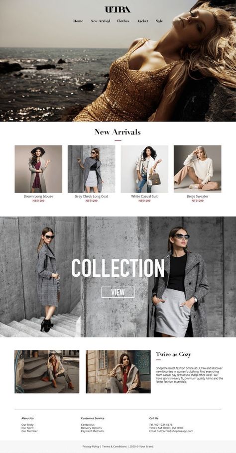 Clothing Website Design Inspiration, Email Design Layout, Modern Clothing Store, Clothing Store Website, Website Branding Design, Clothes Layout, Fashion Web Design, Fashion Website Design, Website Design Inspiration Layout