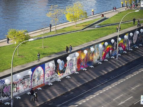 Take the Berlin Wall Trail to see where the wall once stood, and see its… Fall Of Berlin Wall, East Side Gallery, The Berlin Wall, West Berlin, Refugee Camp, Berlin Wall, World Cities, Quebec City, North America Travel