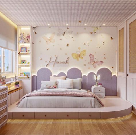 Modern Kids Room Design, Beautiful Bed Designs, Bedroom For Girls Kids, Kids Bed Design, Girls Room Design, Kids Room Interior Design, Teen Girl Room Decor, Modern Kids Room