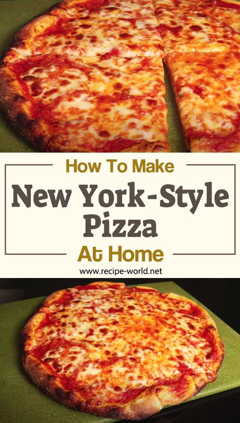 Nyc Pizza Recipe, New York Pizza Dough Recipe, New York Style Pizza Recipe, New York Style Pizza Dough Recipe, Best Pizza Dough Recipe, Ny Style Pizza, Ny Pizza, Chicken Pizza Recipes, Best Pizza Dough