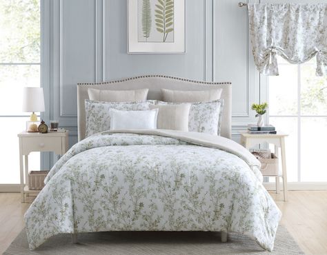 Laura Ashley Bedding, Green Comforter, Floral Comforter Sets, Laura Ashley Home, Reversible Bedding, Twin Comforter Sets, Floral Comforter, Twin Comforter, Inspire Me Home Decor