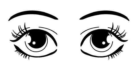 Eyes Looking Clipart Images   Pictures   Becuo Cute Cartoon Eyes, Eye Outline, Eyes Clipart, Blank Coloring Pages, Cartoon Eyes, Kids Coloring Book, Clipart Black And White, Pretty Designs, Cartoon Faces