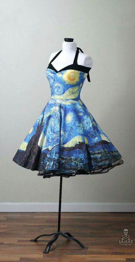 Starry night swing dress Starry Night Dress, The Starry Night, Starry Night Van Gogh, A Dress, Swing Dress, Van Gogh, Night Dress, Pretty Dresses, Starry Night