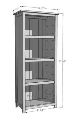 Bookshelf Diy, Rustic Bookshelf, Wood Bookshelf, Bookshelf Plans, Wood Bookshelves, Building Furniture, Bookshelves Diy, Free Plans, Woodworking Furniture