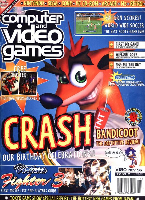 Computer and Video Games - Issue 180 (1996-11)(EMAP Images)(GB) : Free Download, Borrow, and Streaming : Internet Archive Footy Games, Video Game Magazines, 90’s Nostalgia, Computer Video, Street Fighter Alpha, Soccer Gifs, Nintendo Sega, Playstation Games, Racing Games