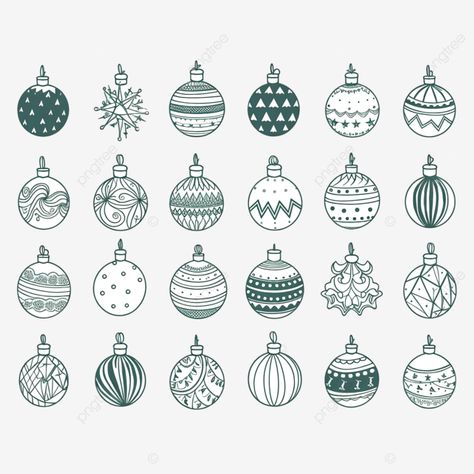 line style christmas bauble elements design in set vector illustration christmas bauble christmas Christmas Bauble Designs, Christmas Baubles Drawing, Christmas Bauble Drawing, Christmas Bauble Illustration, Bauble Drawing, Baubles Illustration, Bauble Illustration, Christmas Ornaments Drawing, Christmas Ornament Drawing