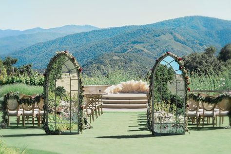 Married Ideas, Window Mirrors, California Ranch Wedding, Wedding Doors, Romantic Outdoor Wedding, Wedding Backdrops, Outdoor Wedding Photography, Wedding Lighting, Rainy Wedding