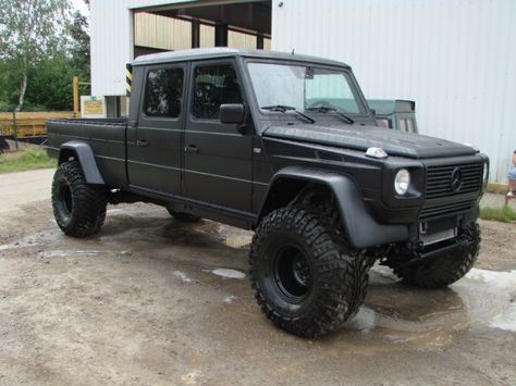 Mercedes G Class Pickup. Matte black. Mercedes Jeep, Truck Concept, Benz Truck, Badass Jeep, Mercedes Benz Maybach, Mercedes G Wagon, Mercedes Benz Trucks, Benz G Class, Mercedes Benz G Class