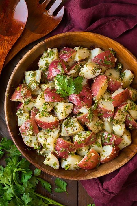 Garlic-Herb Potato Salad - Cooking Classy Easy Summer Side Dishes, Salad Recipes Video, Summer Side Dishes, Cooking Classy, Appetizer Salads, Potatoe Salad Recipe, Potato Dishes, Potato Recipes, Soup And Salad