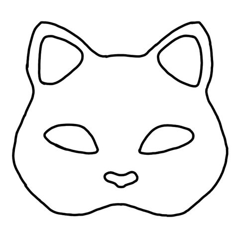 Animal Masks Diy, Cat Mask Diy, Felt Animal Masks, Cats Art Drawing, Base Drawing, Wolf Mask, Mask Drawing, Body Base, Body Base Drawing