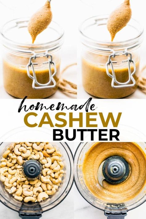 Homemade Almond Butter Recipe, Cashew Butter Recipe, Butter Homemade, Nut Butter Recipes, Cashew Recipes, Homemade Nut Butter, Homemade Almond Butter, Almond Butter Recipes, Cooking With Coconut Oil