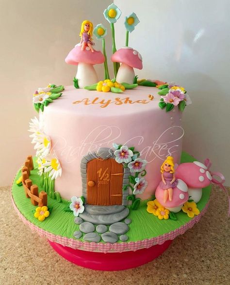 Fairytale Birthday Cake, Fairy House Cake, Latest Birthday Cake, Fairy Birthday Cake, Cake Designs For Kids, Tinkerbell Cake, 5th Birthday Cake, 4th Birthday Cakes, A Little Princess