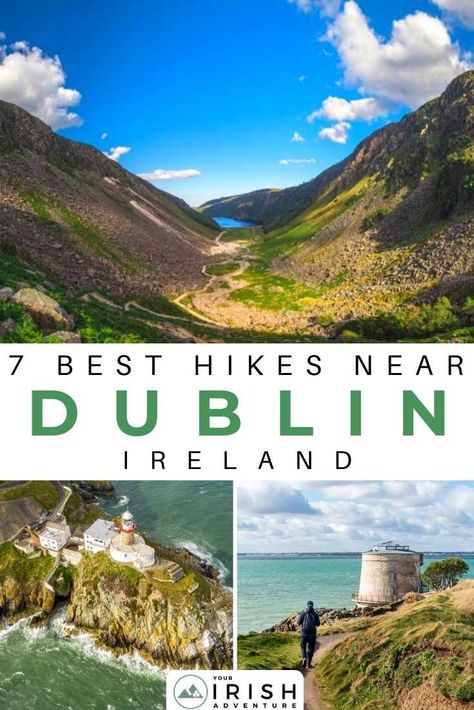 Heading to Dublin for an outdoor adventure, and wondering what are the 7 best hikes near Dublin, Ireland? Check out these breathtaking landscapes, fresh air, and  stunning views when hiking in Ireland. | #Ireland #bucketlist #beautifuldestinations Irish Nature, Ireland Hiking, Ireland Vacation, Hiking Destinations, Visit Ireland, Dublin City, Europe Travel Tips, Best Hikes, Dublin Ireland