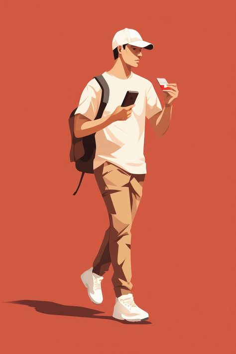 Man footwear walking adult. AI generated Image by rawpixel. | free image by rawpixel.com / Sasi Man Walking Illustration, Man Walking Reference, Walking Pose Reference, Walking Character, Man Footwear, Adult Aesthetic, Male Art Reference, Walking Poses, Clothes Illustration