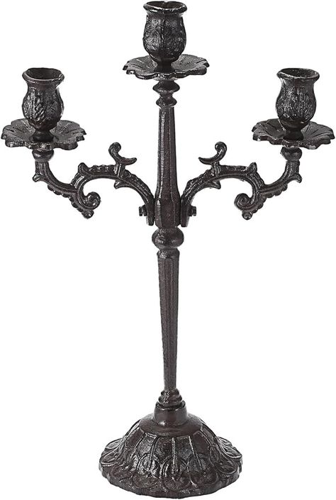 Amazon.com: OwnMy 3 Arms Cast Iron Candlestick Holder Vintage Taper Candle Holder Large Candelabra Heavy Duty, 3-Arms Cast Iron Candelabra Antique Taper Candle Stand Elegant Candle Centerpieces for Dining Table : Home & Kitchen Candle Centerpieces Elegant, Arm Cast, Elegant Candle, Iron Candlesticks, Taper Candle Holder, Elegant Candles, Large Candle Holders, Dining Table Centerpiece, Sparrows