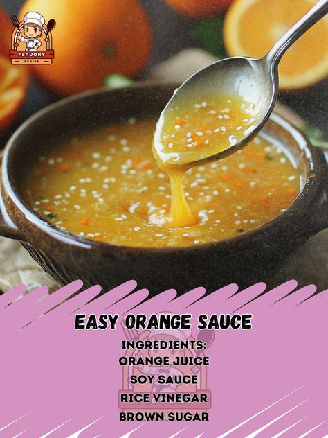 🍊 Add a zesty kick to your dishes with this Easy Orange Sauce—sweet, tangy, and versatile! 🍋✨ #CitrusLovers #HomemadeSauce Easy Orange Sauce Ingredients: Orange juice (1/2 cup) Soy sauce (1/4 cup) Rice vinegar (2 tbsp) Brown sugar (2 tbsp) Cornstarch (1 tbsp) Ginger, minced (1 tsp) Garlic, minced (2 cloves) Orange zest (1 tsp) Red pepper flakes (1/4 tsp, optional) Instructions: In a saucepan, combine all ingredients except cornstarch and bring to a boil. Mix cornstarch with a little water ... Easy Orange Sauce, Orange Sauce, Daily Recipes, Homemade Sauce, Orange Zest, Rice Vinegar, Red Pepper Flakes, Daily Meals, Red Pepper