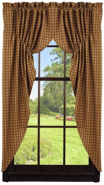 Log Cabin Bedding, Prairie Curtains, Primitive Home Decorating, Farmhouse Style Curtains, Primitive Curtains, Farmhouse Window Treatments, Primitive Bathrooms, Primitive Homes, Farmhouse Curtains