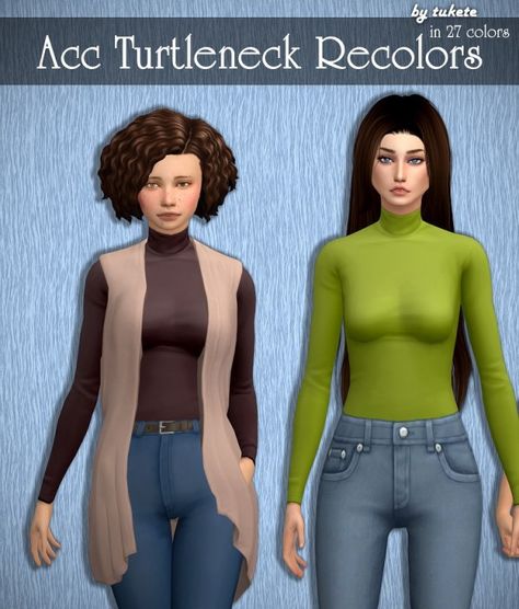 Tukete: Acc Turtleneck and Tube Top Recolors • Sims 4 Downloads Turtleneck Under Shirt, Turtleneck Under, Sims 4 Mm Cc, Sims 4 Mm, Sims 4 Downloads, Best Sims, Neck Accessories, Turtleneck Shirt, Sims 4 Cc Finds