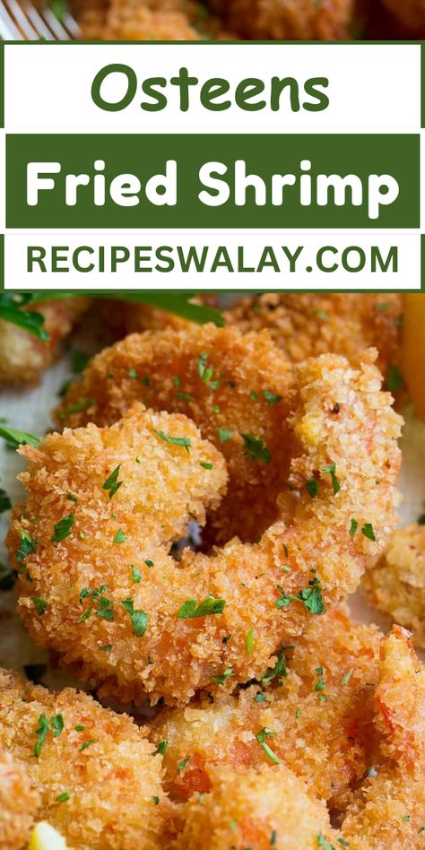 There's something truly magical about a perfectly fried shrimp, and with the Osteens Fried Shrimp Recipe, that magic is within easy reach for ... Fried Shrimp Recipes Easy, Fried Shrimp Recipe, Chinese Chicken Salad Recipe, Fried Shrimp Recipes, Bread Crumbs Recipe, Best Macaroni Salad, Breaded Shrimp, Popular Side Dishes, Chinese Chicken