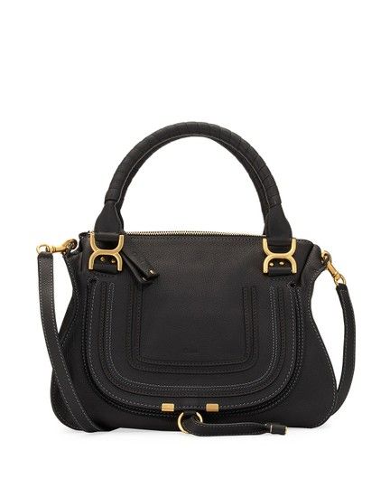 Chloé Marcie Medium Black Leather Satchel - Tradesy Chloe Marcie Medium, Chloe Handbags, Black Leather Satchel, Womens Designer Handbags, Leather Satchel Bag, Top Handle Handbags, Chloe Marcie, Chloe Bag, Satchel Bag