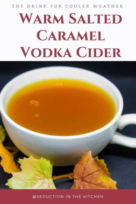 Cider Vodka Cocktail, Caramel Vodka Apple Cider, Fall Alcoholic Drinks, Vodka Apple Cider, Salted Caramel Vodka, Caramel Vodka, Warm Apple Cider, Vodka Cocktail, Cider Recipe