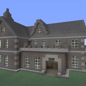 Mount Falcon Manor House - Blueprints for MineCraft Houses, Castles, Towers, and more | GrabCraft Minecraft Mansion, Stone Mansion, Minecraft Modern, Minecraft Plans, Minecraft Survival, Minecraft Blueprints, Minecraft Crafts, Minecraft Architecture, Minecraft Buildings