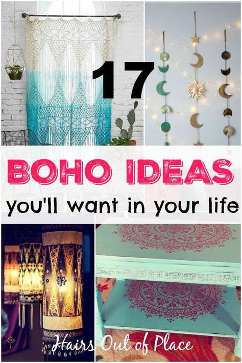 Boho Decorating Ideas, Boho Decorating, Boho Decor Ideas, Diy Home Decor For Apartments, Bohemian Diy, Boho Ideas, Boho Bedroom Ideas Hippie, Diy Boho Decor, Hippie Homes