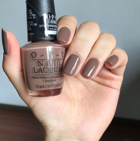 Cutical Care, Light Brown Nails, Taupe Nail Polish, Taupe Nails, Brown Nail Polish, Nail Color Ideas, Pretty Nail Polish, Opi Nail Polish, Brown Nails