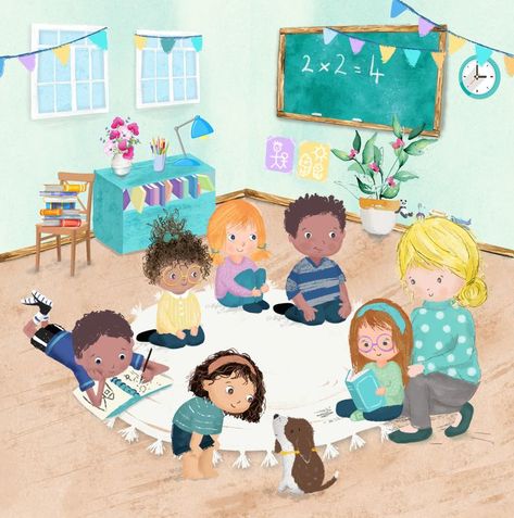 Classroom | Children's Illustrators | Children's Books Illustrator Portfolio, Illustration Art Kids, Children's Illustration, Picture Books Illustration, Character Design Sketches, Kids Classroom, Books For Kids, Kid Character, Children's Picture Books