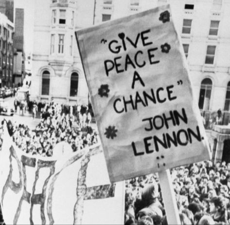 Protest Posters, Give Peace A Chance, Protest Signs, Special Images, Yoko Ono, 75th Birthday, Hippie Life, Hippie Wallpaper, Propaganda Posters