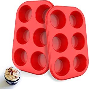 MADE OF TOP-LEVEL PROFESSIONAL SILICONE - In order to ensure food safety,Aokinle silicone cupcake baking cups is made of high quality LFGB and BPA Free Food Grade silicone.No odor, safe and stable performance. European LFGB Silicone is stricter standard and worry-free. Pinching the silicone turns no white. Silicone Cupcake Molds, Big Cupcake, Silicone Baking Pans, Silicone Muffin Pan, Egg Muffin, Cupcake Baking, Cupcake Pans, Cupcake Mold, Muffin Pans