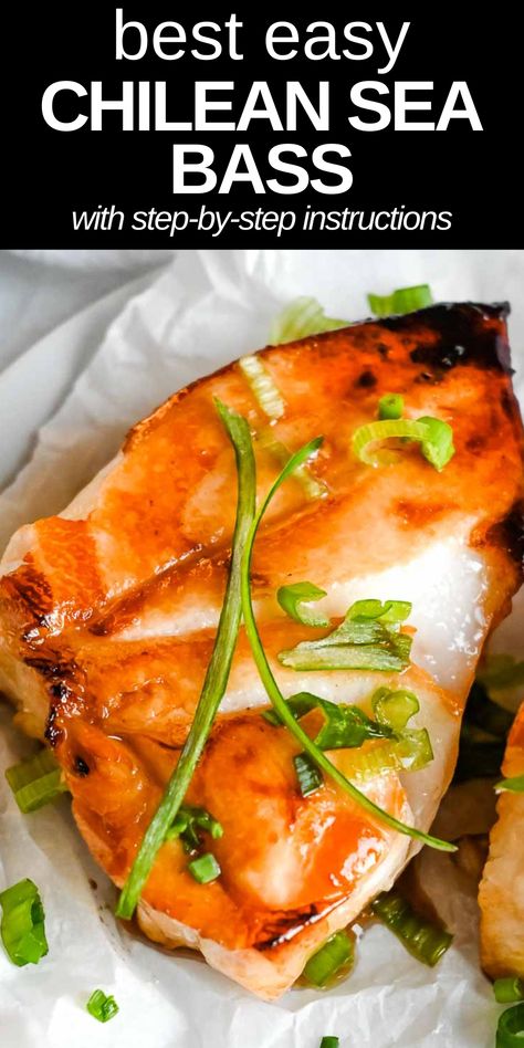 Roasted Sea Bass Recipe, Chilean Sea Bass Marinade, Chilean Sea Bass Recipe Oven, Seabass Fillet Recipe Baked, Sea Bass Marinade, Sea Bass Recipes Baked, Fancy Seafood Dinner, Chilean Sea Bass Recipe Baked, Easy Fish Dinner