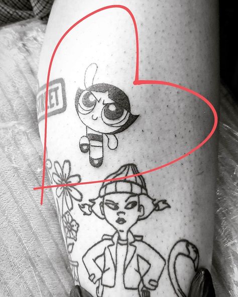 Powerpuff Buttercup Tattoo, Chemical X Tattoo Powerpuff, Buttercup Powerpuff Tattoo, Power Puff Girls Tattoo, Buttercup Tattoo Powerpuff, Powerpuff Tattoo, Powerpuff Girls Tattoo, Buttercup Tattoo, Buttercup Powerpuff Girl