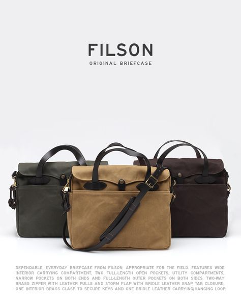 A great bag can go a long way as both a style statement and carrier. TheGuyGuide Filson Briefcase, Filson Bag, Filson Bags, Vintage Canvas Bags, Handcrafted Leather Wallet, Buy Bags, Cheap Handbags, Sneakers Men Fashion, Style Statement