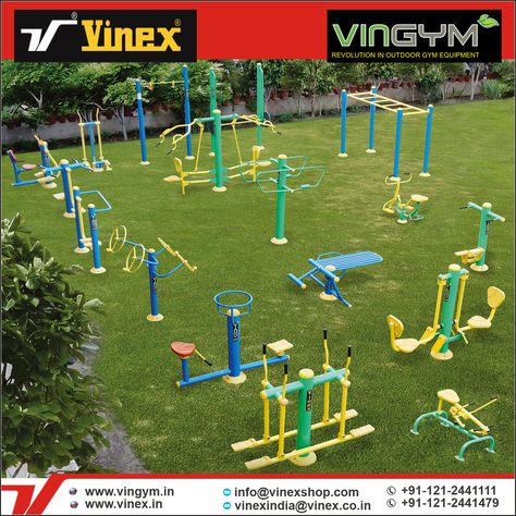 VINGYM: A Great Revolution in the Field of Outdoor Gym & Fitness Equipment. For More Details, Please Visit Us at - http://www.vingym.in or Call Us at +91-8126110505, +91-121-2441111 Playground Workout, Garden Gym, Outdoor Gym Equipment, Public Playground, Kids Play Equipment, Adult Playground, Bodyweight Training, Health Equipment, Open Gym