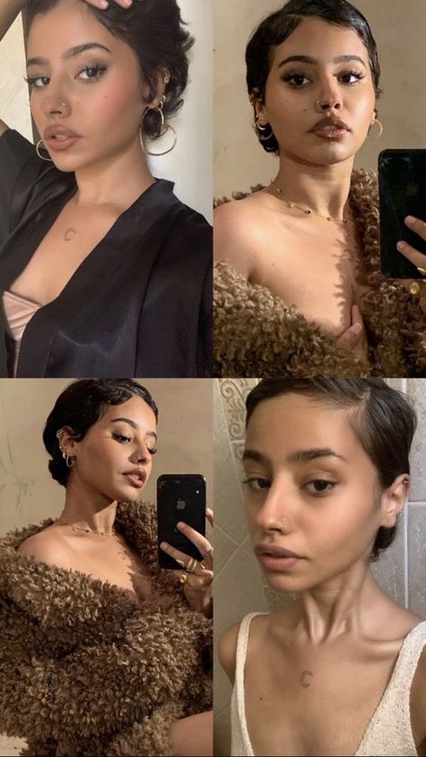 Malia Aesthetic, Mrs Bella, Finger Waves Short Hair, Glamorous Curls, Natural Hair Short Cuts, Really Short Hair, Dyed Hair Inspiration, Short Hair Pixie Cuts, Short Curls