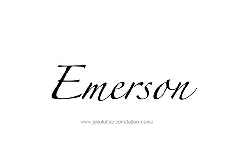 Tattoo Design Name Emerson Emerson Tattoo, Emerson Name, Tattoos Names, Baby Baker, Tattoo Design Name, Baby Announcement Photos, Simple Tattoo, Name Tattoo Designs, Design Name