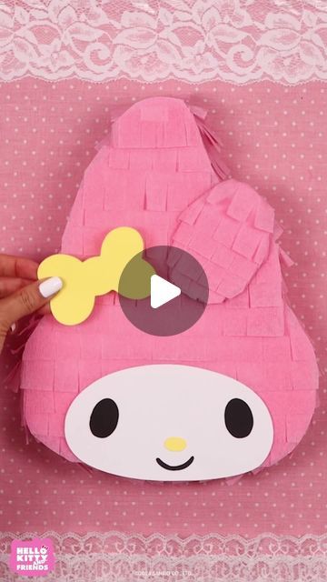 My Melody Pinata, My Melody Party Ideas, Sanrio Party Ideas, My Melody Birthday Party, Sanrio Birthday Party Ideas, Mini Pinatas, Kitty Party, Hello Kitty Party, Hello Kitty Halloween