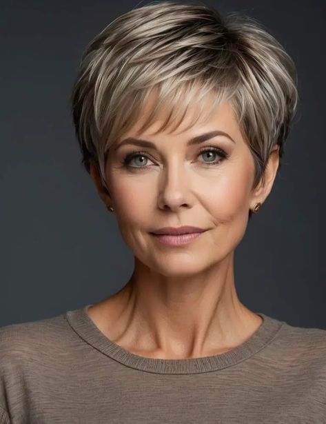 Short Hair For 65 Year Old Women, Pixie Wedge Haircut Over 50, Classic Pixie Haircut Thick Hair, Short Haircuts For Fine Hair Over 50, Short Hair Styles For Older Women, Soft Pixie Haircut Fine Hair, Short Hair Styles For Women Over 60 Chic, How To Style Fine Hair, Layered Haircuts For Short Hair