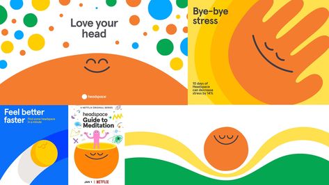 Brand New: New Identity for Headspace Done In-house with Italic Studio Bye Bye Love, Mental Health Campaigns, Gomez Palacio, Brand Refresh, New Identity, Graphic Design Fun, Consumer Products, Brand Identity Design, Identity Logo