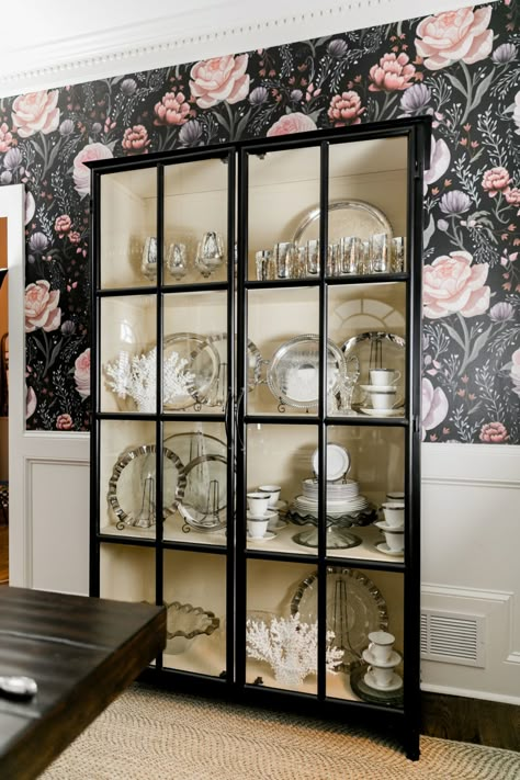 Dining Room With China Cabinet, Dinning Room Cabinet, Dining Room China Cabinet, Black China Cabinet, China Cabinet Decor, China Cabinets And Hutches, Crockery Cabinet, Crockery Unit Design, Almirah Designs