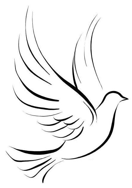 Birds Drawings, Peace Drawing, Dove Drawing, Dove Tattoo Design, Dove Tattoos, Dove Tattoo, Birds Tattoo, Bird Drawings, Silhouette Art