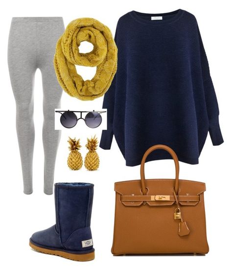 "Blue ugg boots. With a navy blue sweater. Nicaraguan casual shopping look for the fall" by lakeshiacookfarrar-1 on Polyvore featuring UGG Australia, WearAll, Paisie and HermÃ¨s Blue Uggs Outfit, Blue Boots Outfit, Navy Blue Sweater Outfit, Blue Leggings Outfit, Blue Ugg Boots, Blue Sweater Outfit, Miraculous Ideas, White Girl Outfits, Ugg Boats