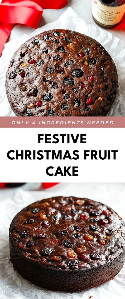 Image for Festive Christmas Fruit Cake Easy Xmas Cake Recipe, English Fruit Cake Christmas, Dark Fruit Cake Recipe Christmas, Easy Christmas Fruit Cake, Xmas Fruit Cake, Victorian Christmas Desserts, Best Fruitcake Recipe Christmas Cakes, How To Make Fruit Cake, Fresh Fruit Cake Recipe