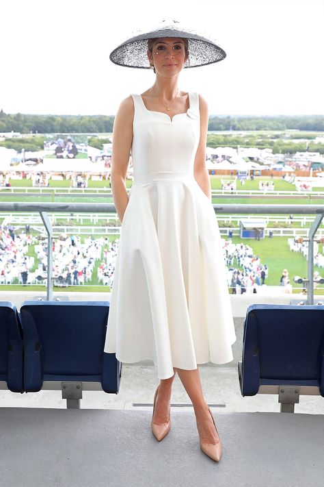 The Best Ascot Outfits of 2019, From Royals to Fashion Girls | Who What Wear UK Ascot Dresses Classy, Royal Ascot Outfit Ideas, White Derby Dress, Royal Ascot Outfits Women, Ascot Outfits Women, Ladies Day At The Races Outfit, Royal Ascot Outfit, Race Dress, Royal Ascot Fashion